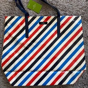 Kate spade bon shopper tote striped